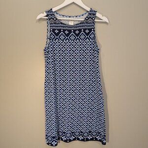 Tommy Bahama Dress Blue White Stretch Beach Pool Lounge Lunch Brunch - Size S
